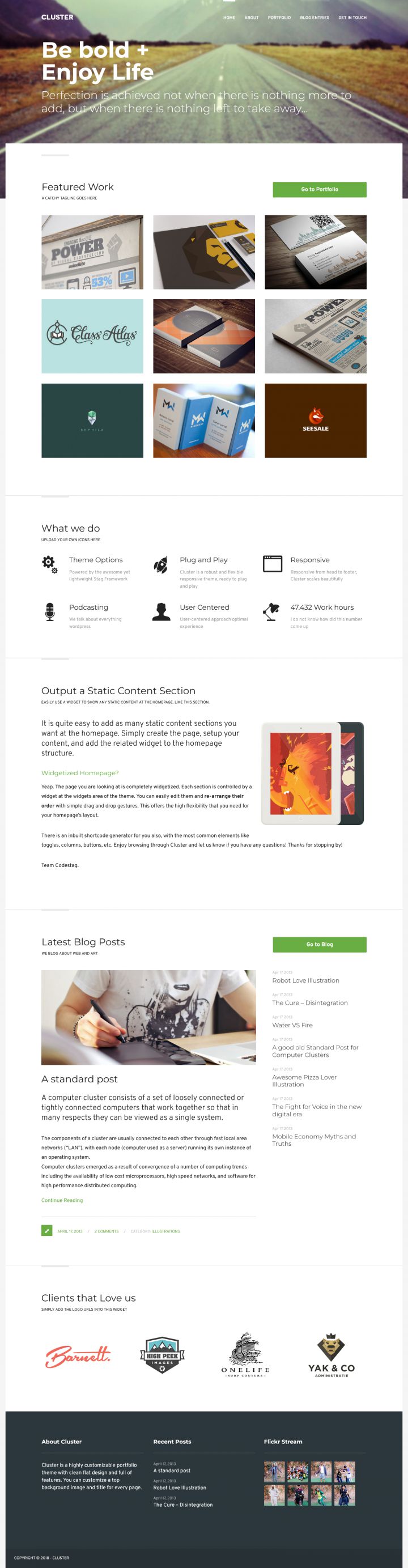 WordPress шаблон ThemeForest Cluster