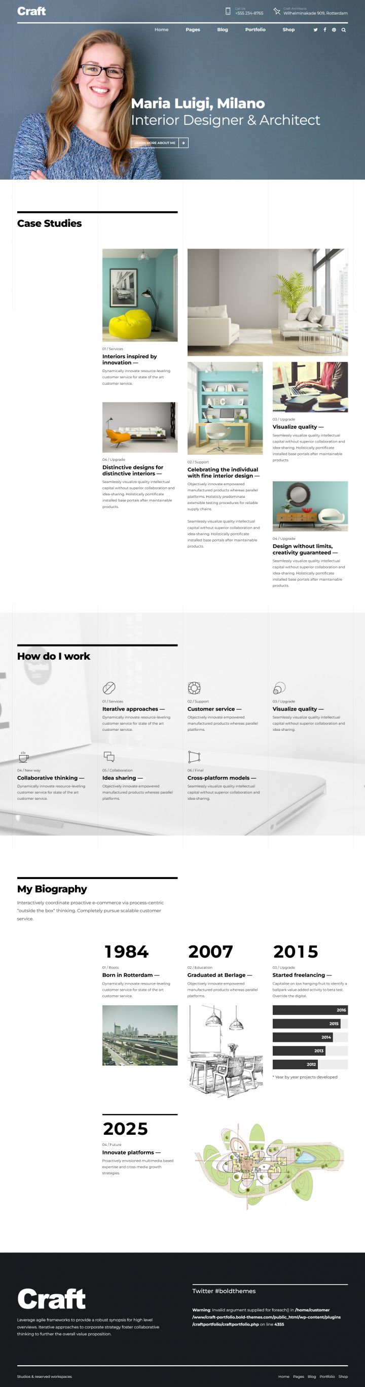 WordPress шаблон ThemeForest Craft Portfolio