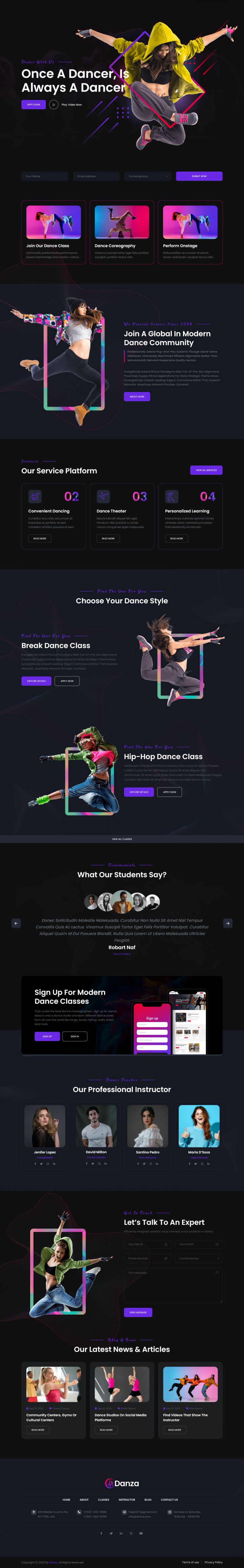 WordPress шаблон ThemeForest Danza