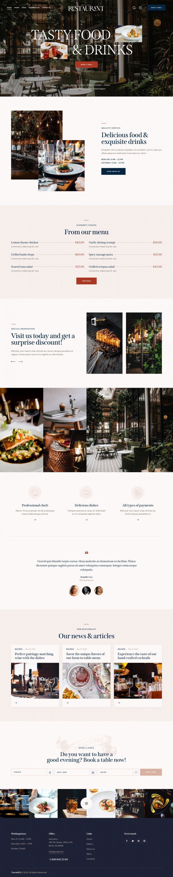 WordPress шаблон ThemeForest Deliciosa