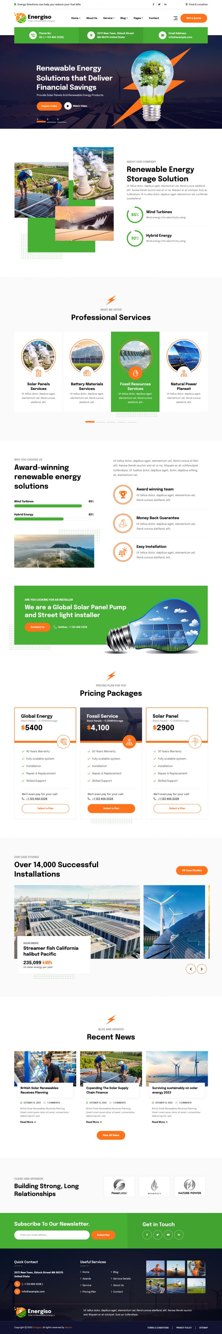 WordPress шаблон ThemeForest Energiso