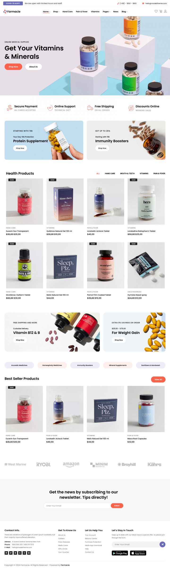 WordPress шаблон ThemeForest Farmacie