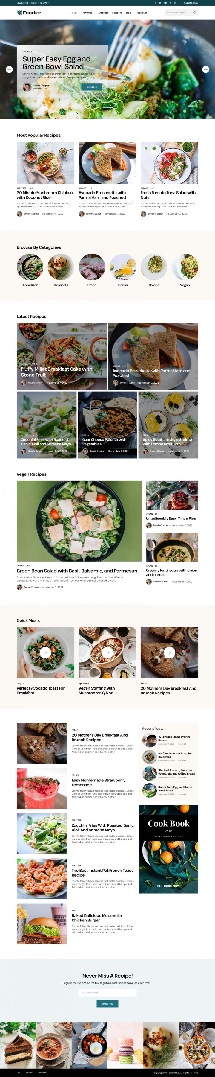 WordPress шаблон ThemeForest Foodior