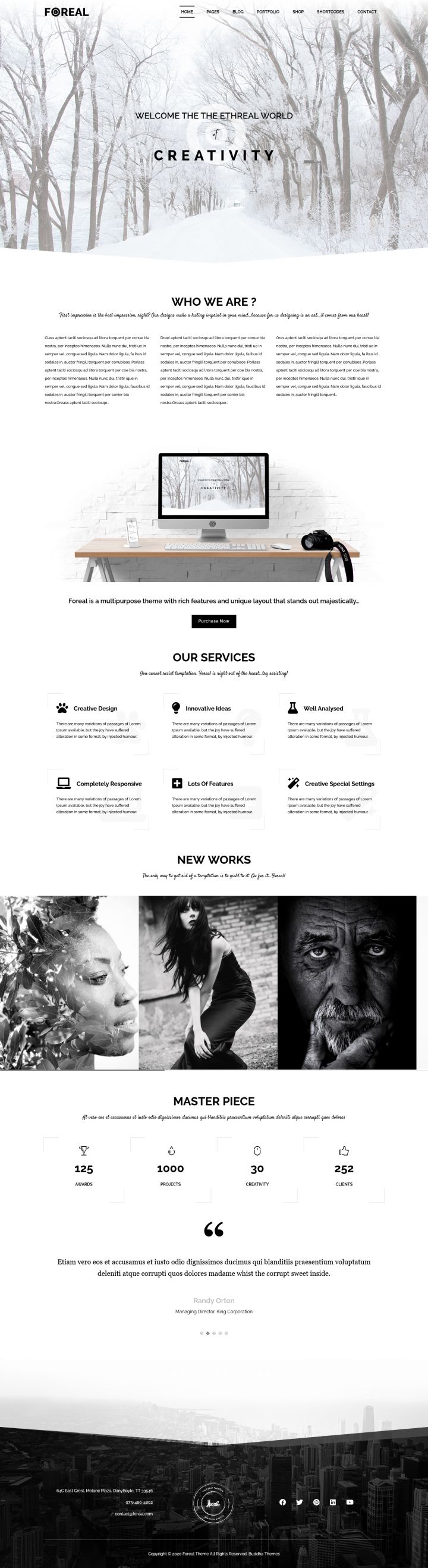 WordPress шаблон ThemeForest Foreal