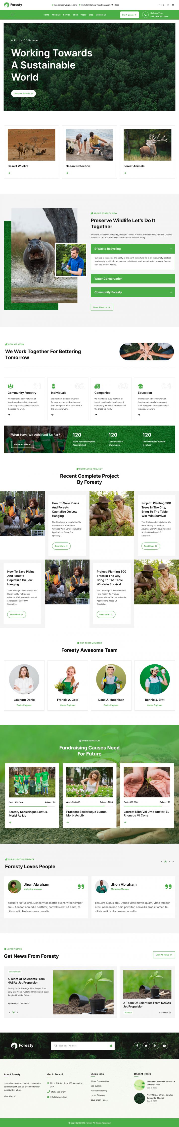 WordPress шаблон ThemeForest Foresty
