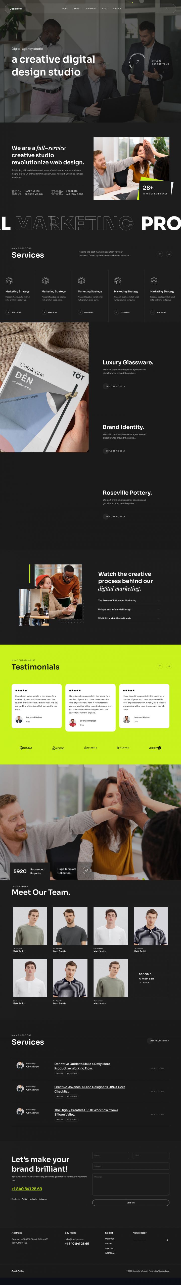 WordPress шаблон ThemeForest Geekfolio