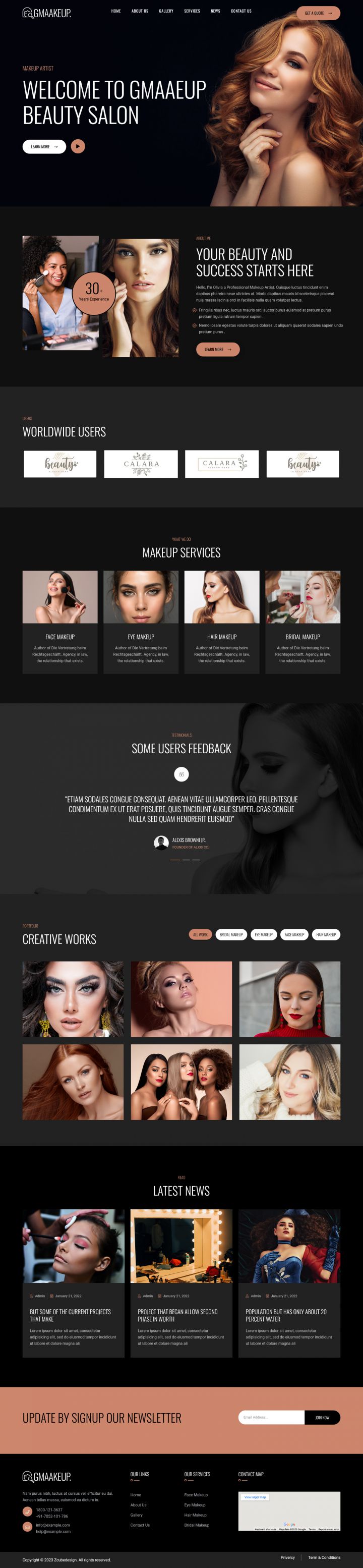 WordPress шаблон ThemeForest Gmaakeup