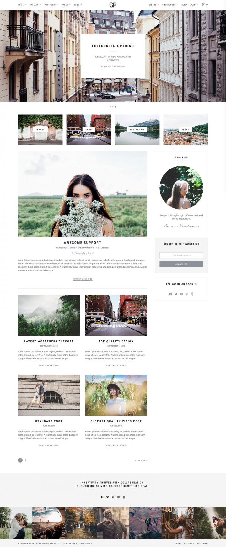 WordPress шаблон ThemeForest Grand Photography