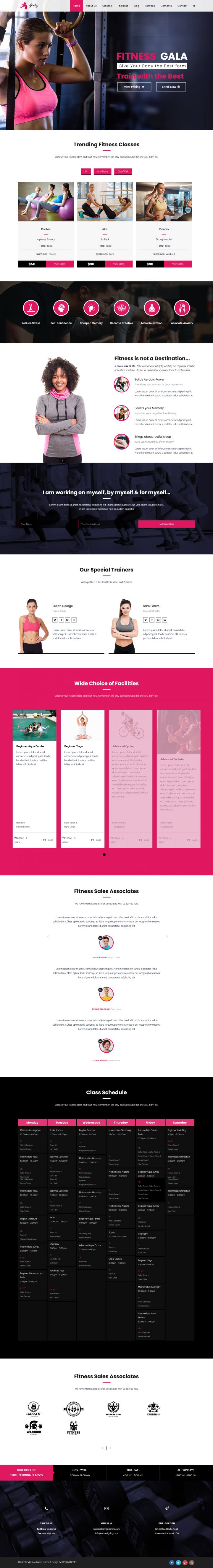 WordPress шаблон ThemeForest GirlyGym