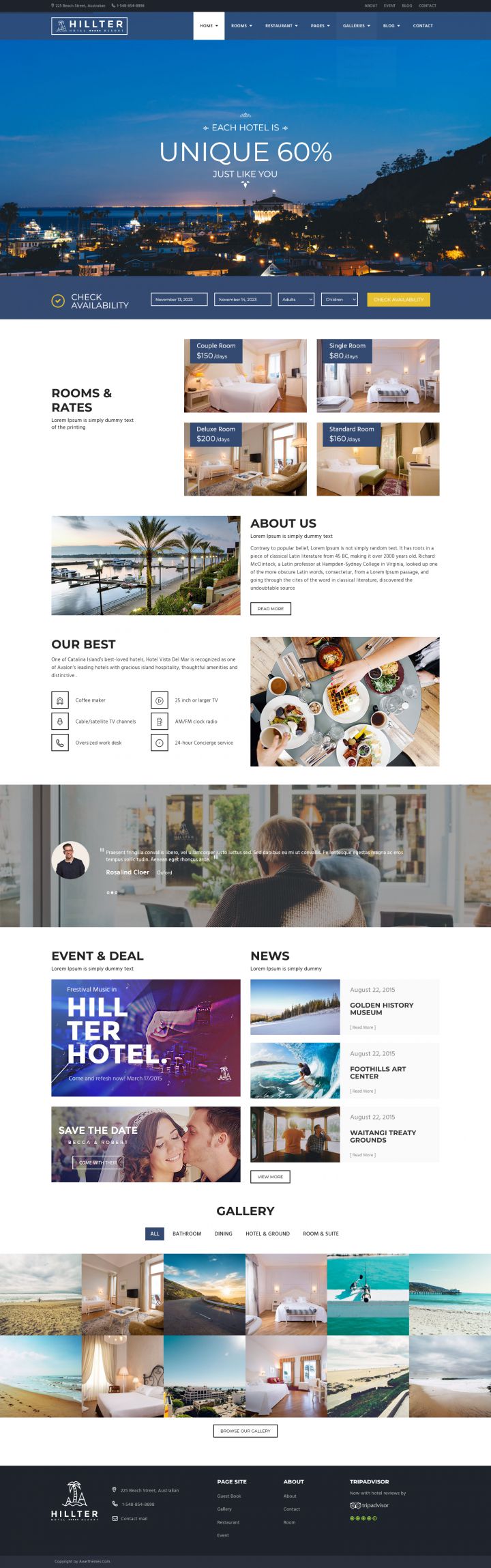 WordPress шаблон ThemeForest Hillter