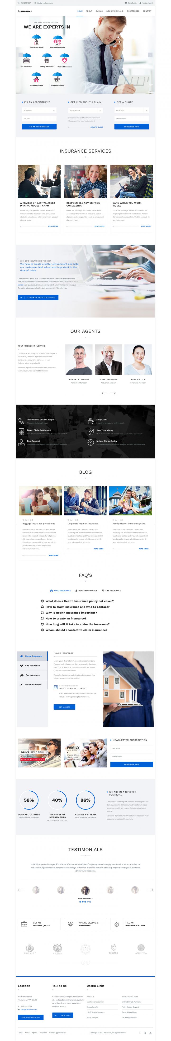 WordPress шаблон ThemeForest Insurance