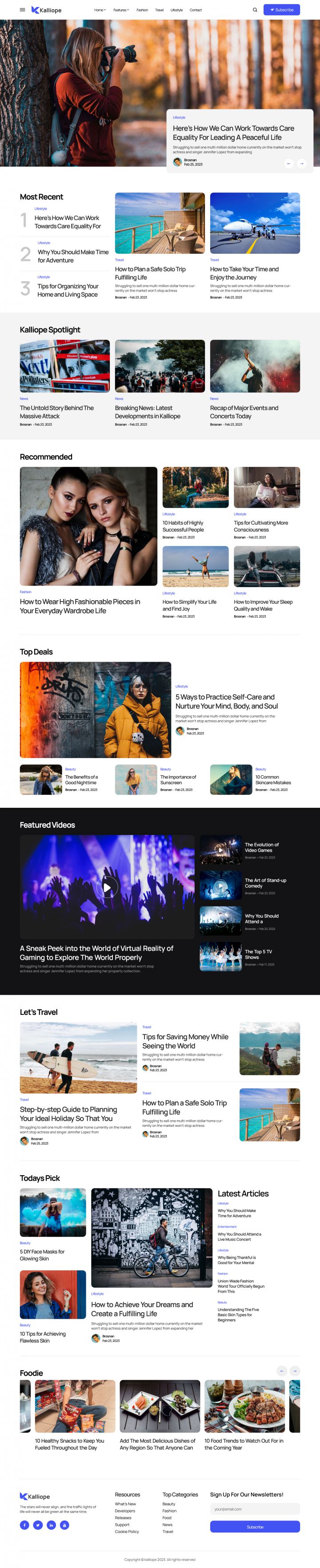 WordPress шаблон ThemeForest Kalliope