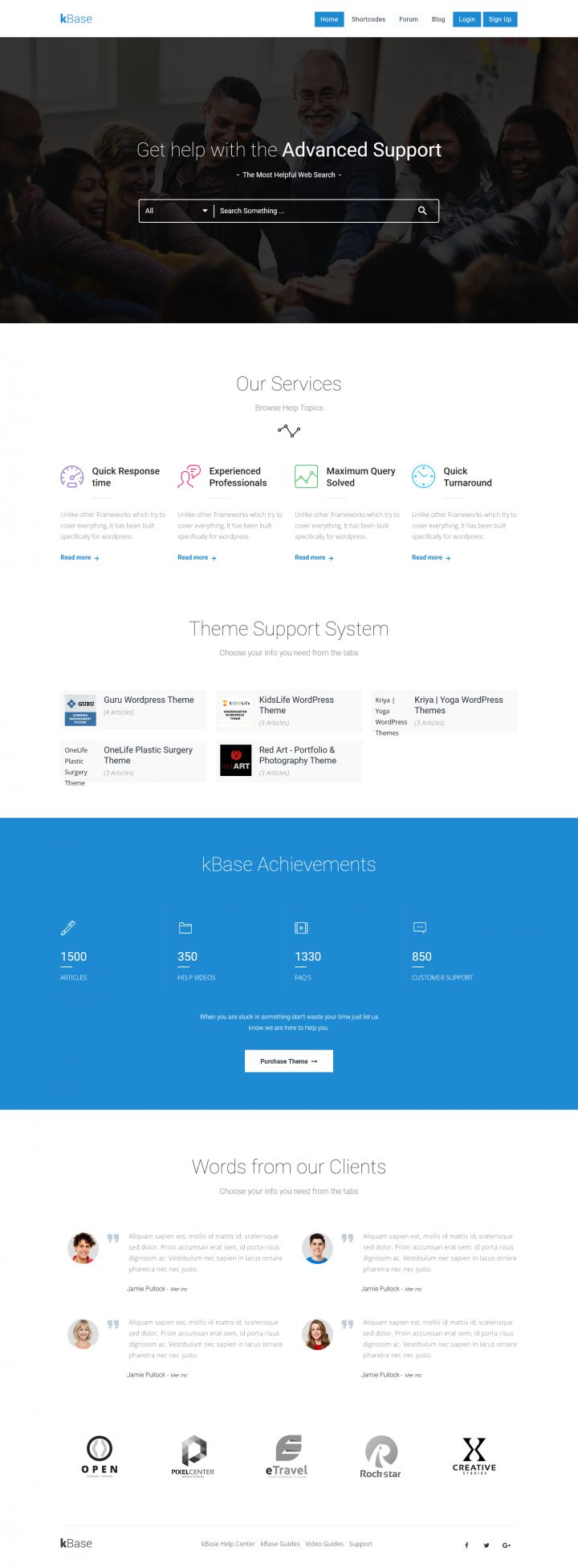 WordPress шаблон ThemeForest Knowledge Base