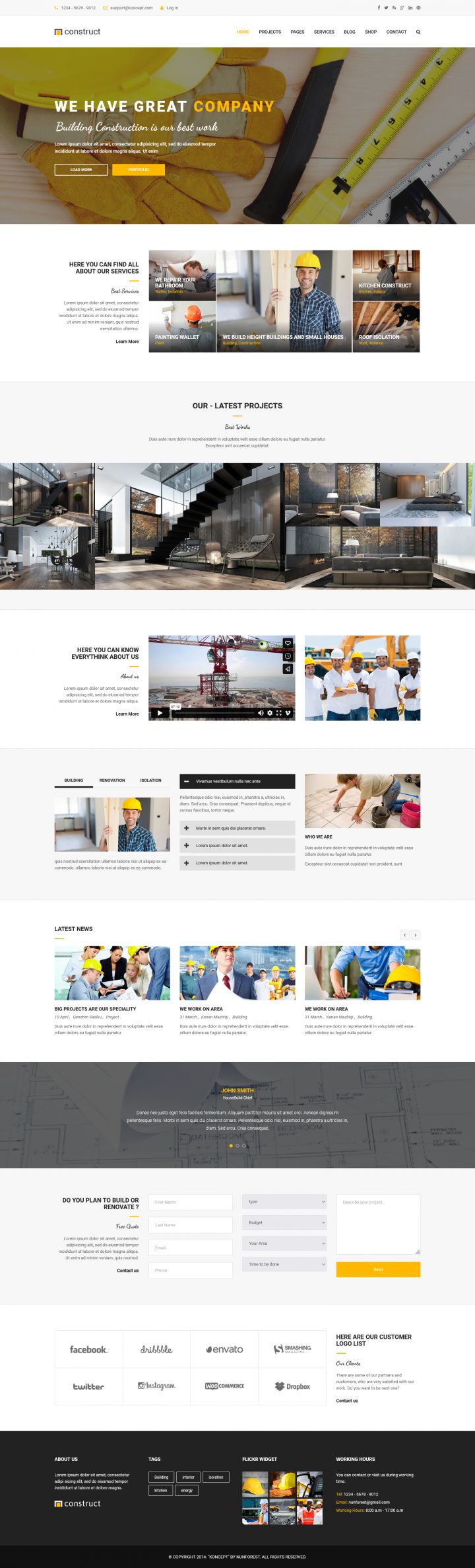 WordPress шаблон ThemeForest Koncept