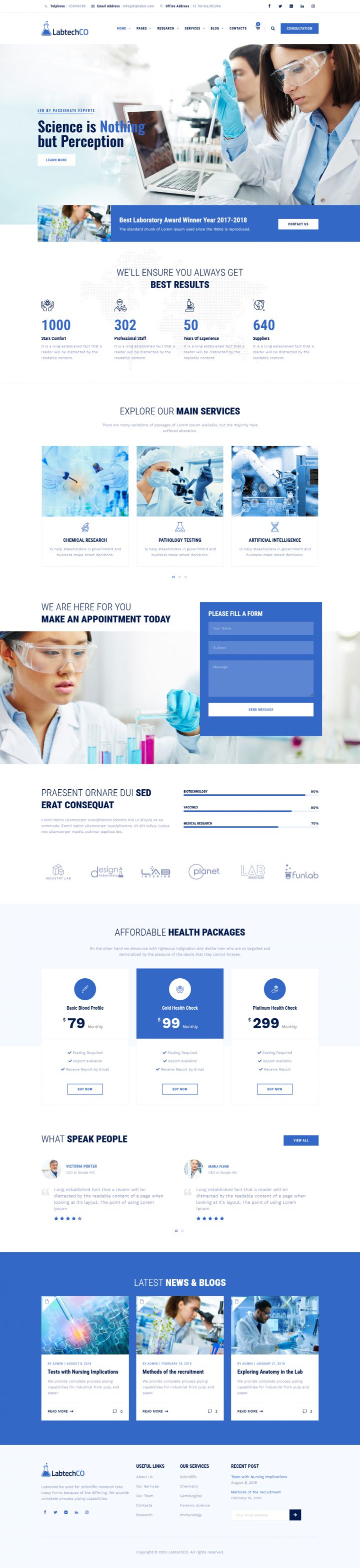 WordPress шаблон ThemeForest LabtechCO