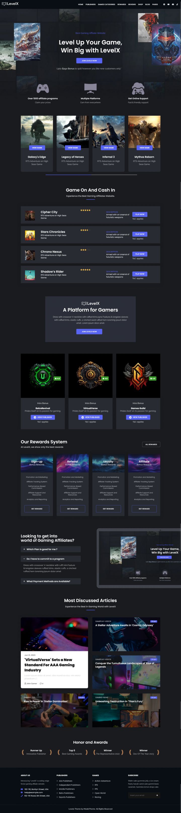 WordPress шаблон ThemeForest LevelX