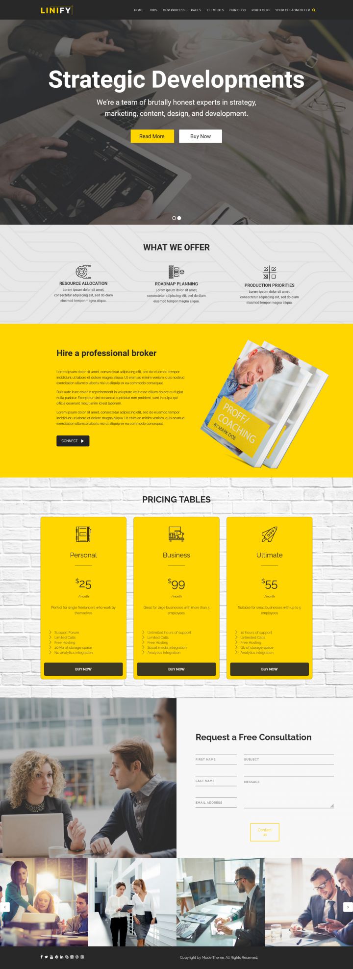 WordPress шаблон ThemeForest Linify