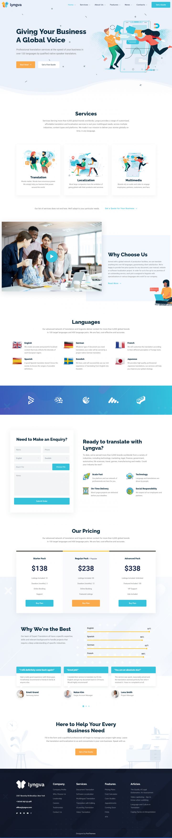 WordPress шаблон ThemeForest Lyngva