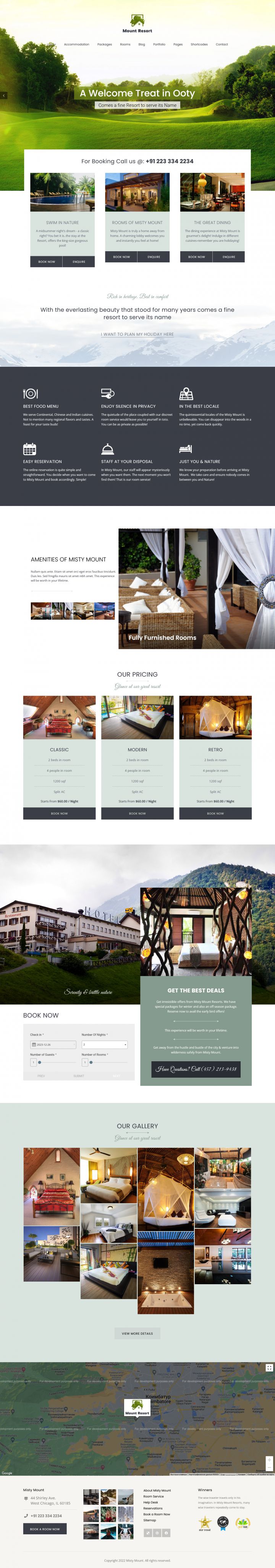 WordPress шаблон ThemeForest Mount Resort