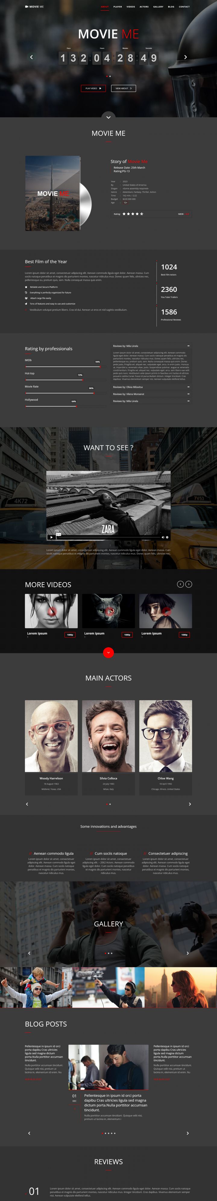 WordPress шаблон ThemeForest Movie Me