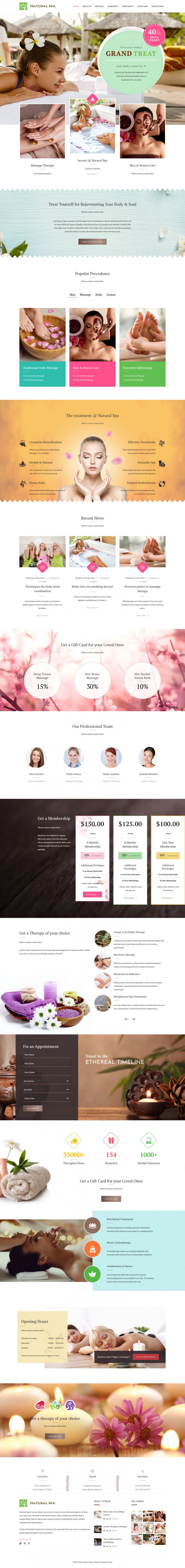 WordPress шаблон ThemeForest Natural Spa