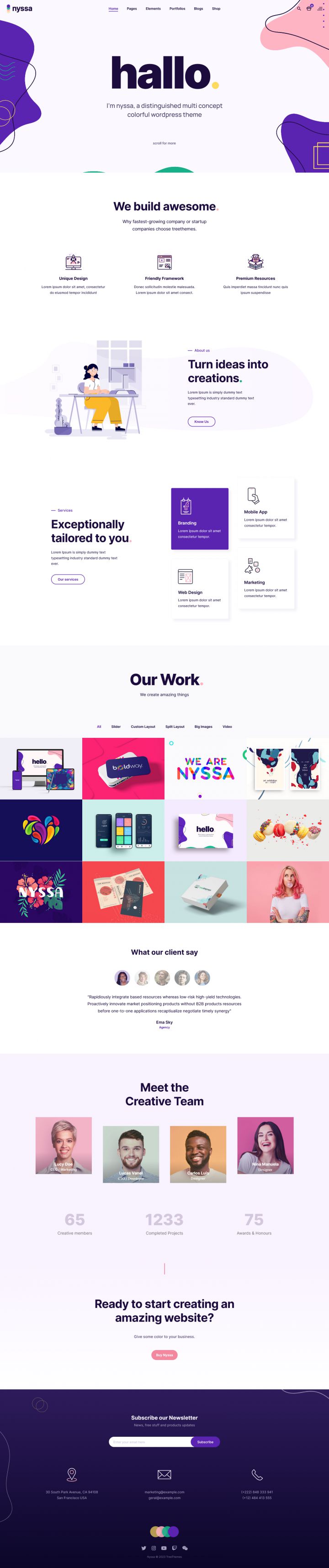 WordPress шаблон ThemeForest Nyssa