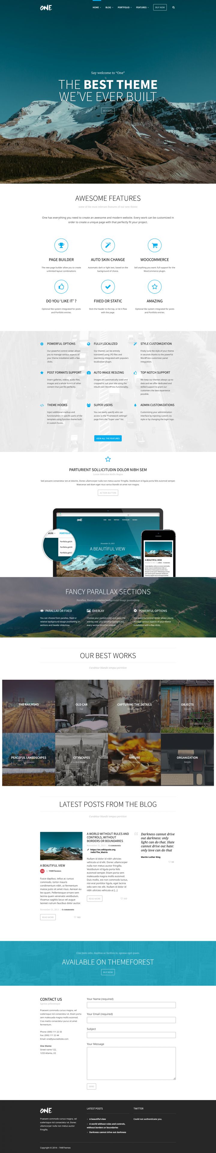 WordPress шаблон ThemeForest One