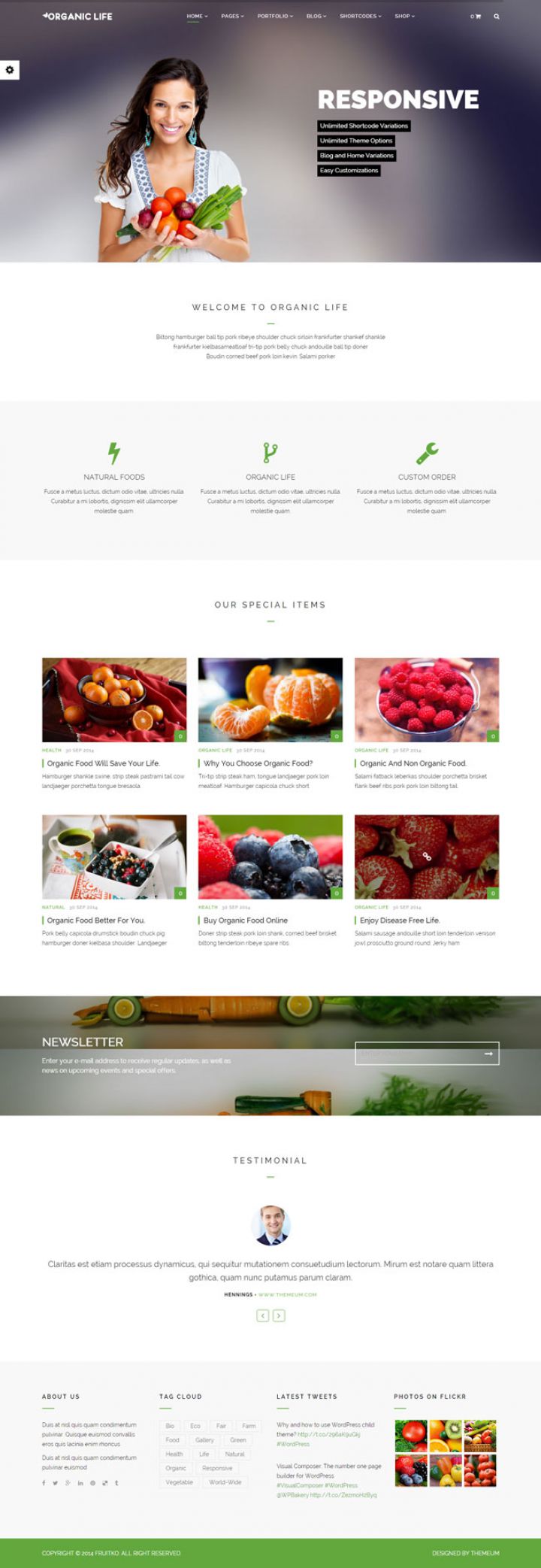 WordPress шаблон ThemeForest Organic Life
