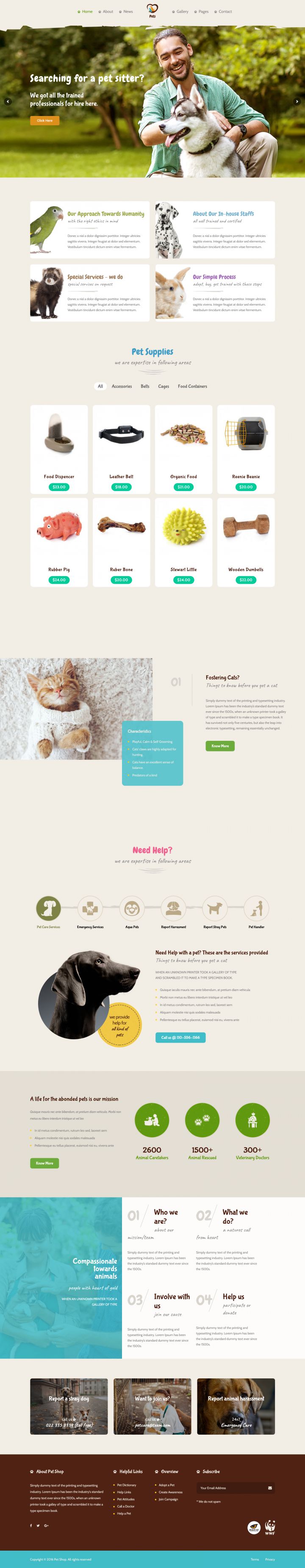 WordPress шаблон ThemeForest Pet World