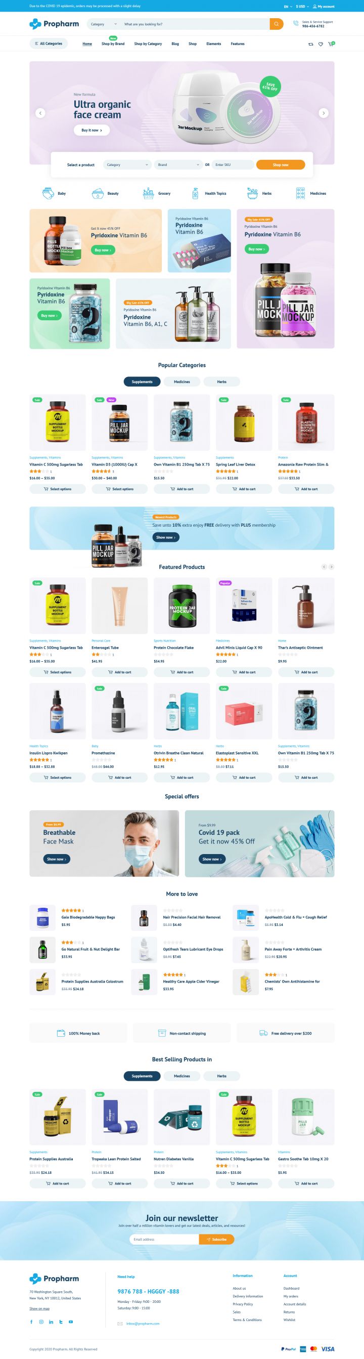 WordPress шаблон ThemeForest Propharm