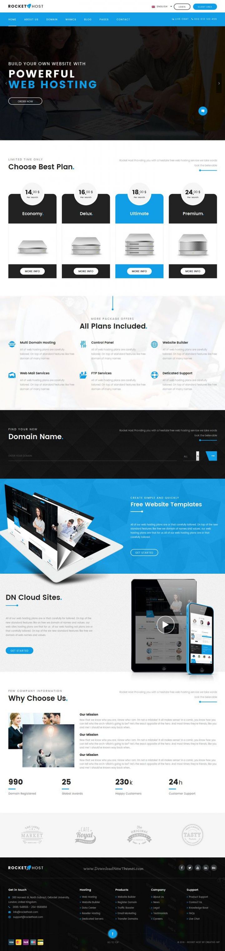 WordPress шаблон ThemeForest RocketHost