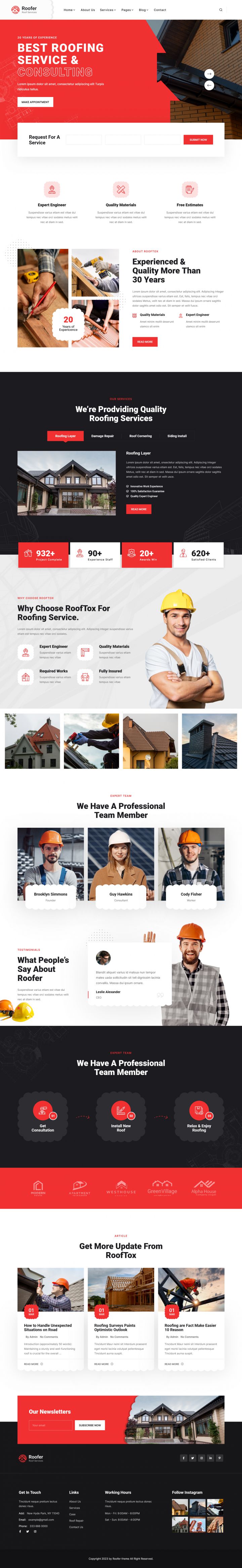 WordPress шаблон ThemeForest Roofer