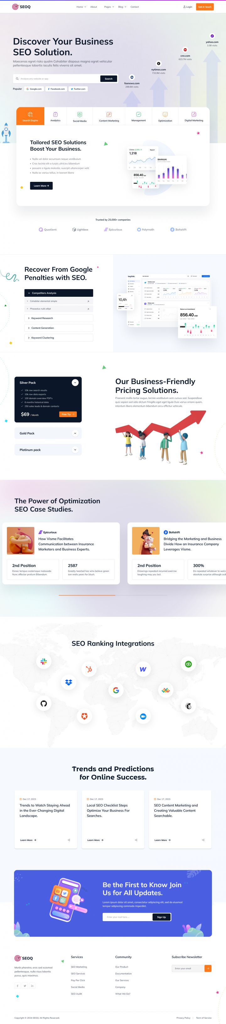 WordPress шаблон ThemeForest SEOQ