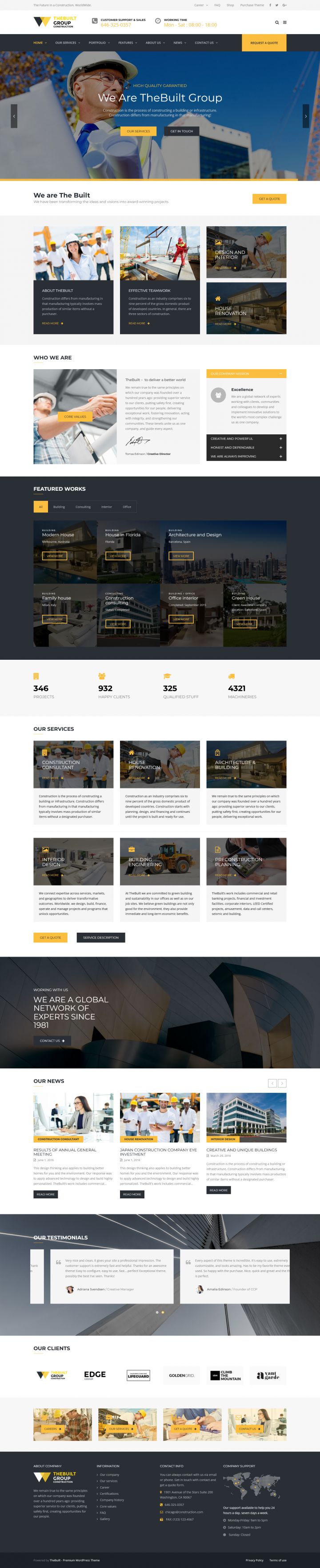 WordPress шаблон ThemeForest TheBuilt