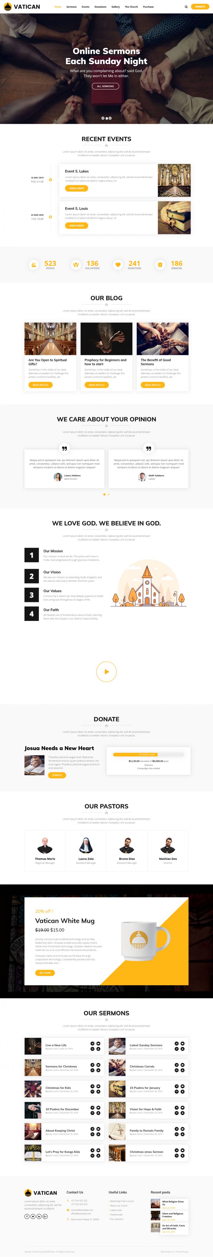 WordPress шаблон ThemeForest Vatican