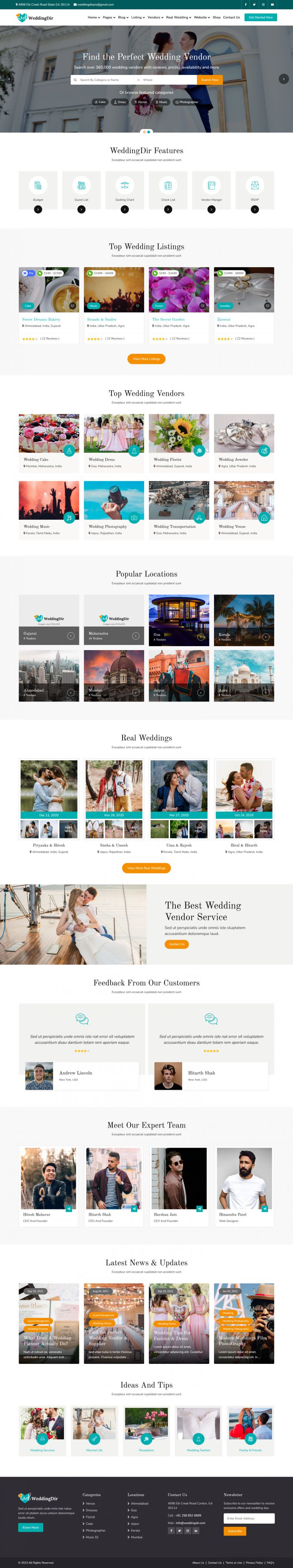 WordPress шаблон ThemeForest WeddingDir