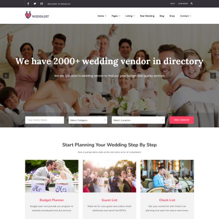 ThemeForest Weddlist