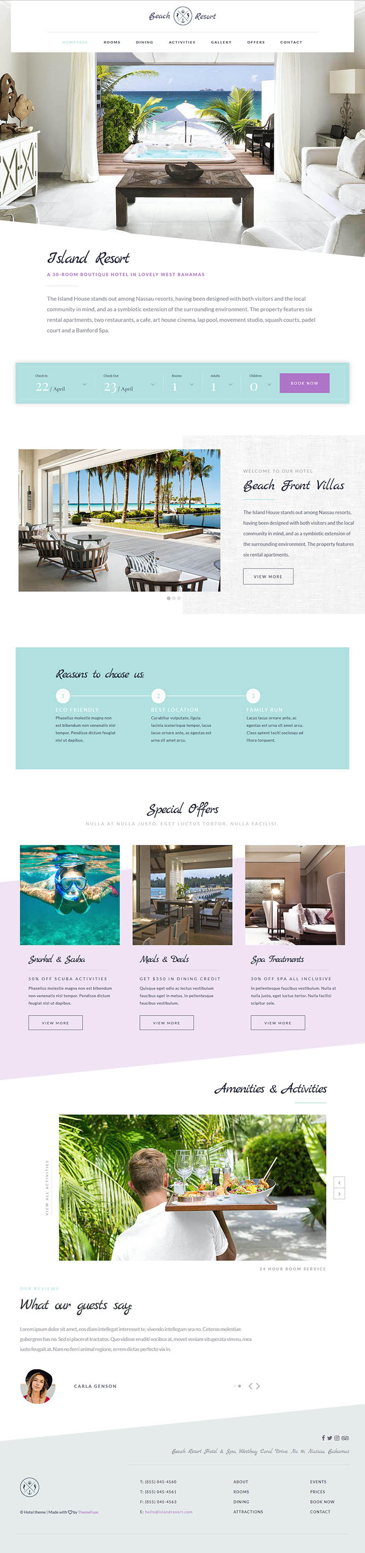 WordPress шаблон ThemeFuse Beach Resort