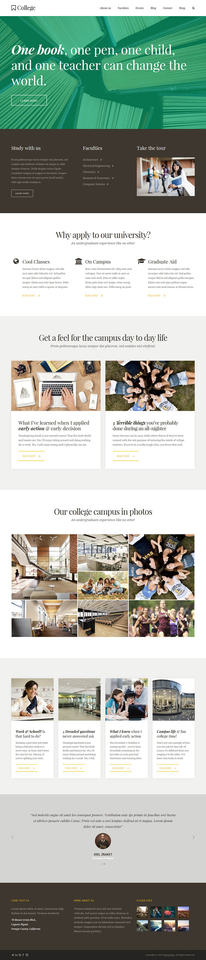 WordPress шаблон ThemeFuse College