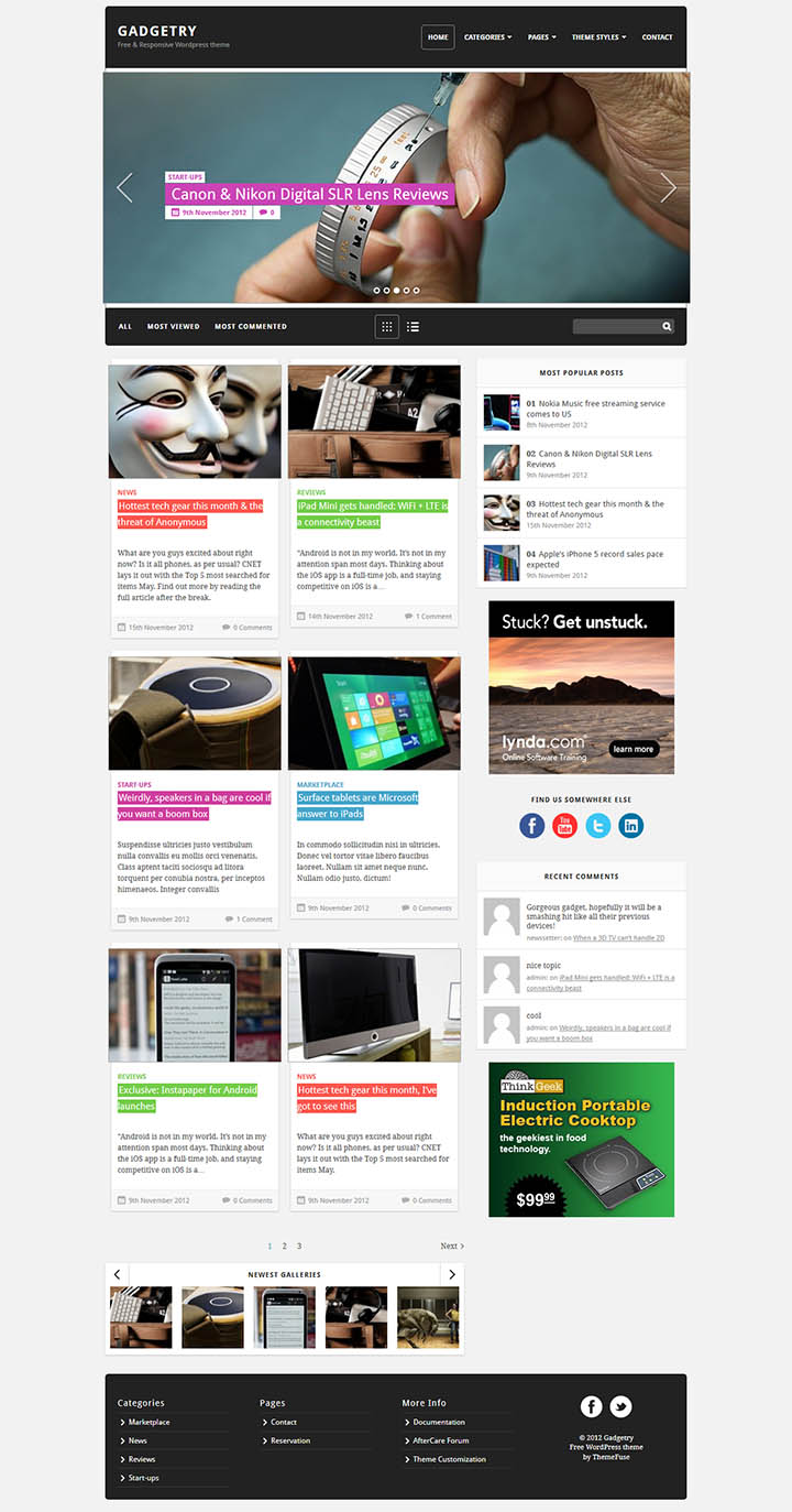 WordPress шаблон ThemeFuse Gadgetry