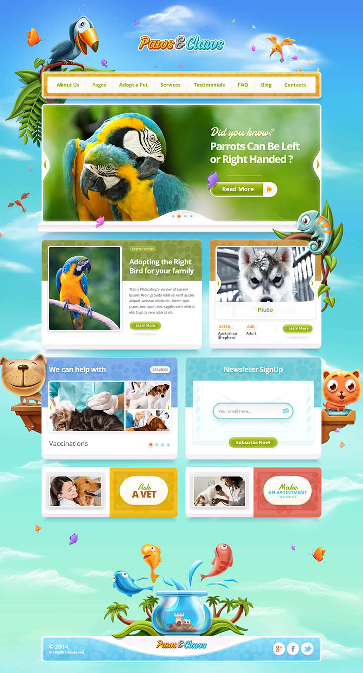 WordPress шаблон ThemeFuse Paws & Claws