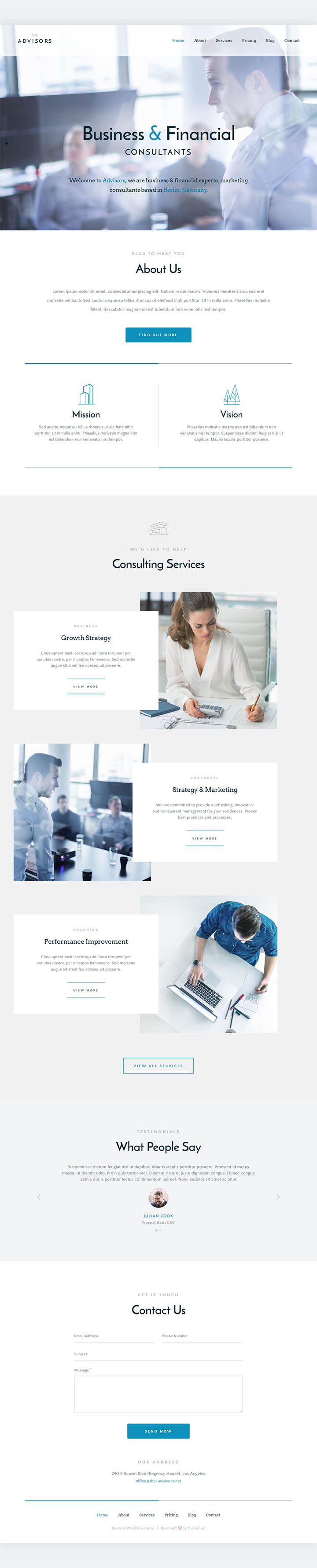WordPress шаблон ThemeFuse The Advisors