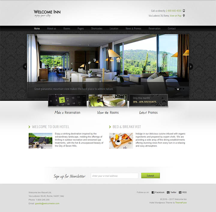 WordPress шаблон ThemeFuse Welcome Inn