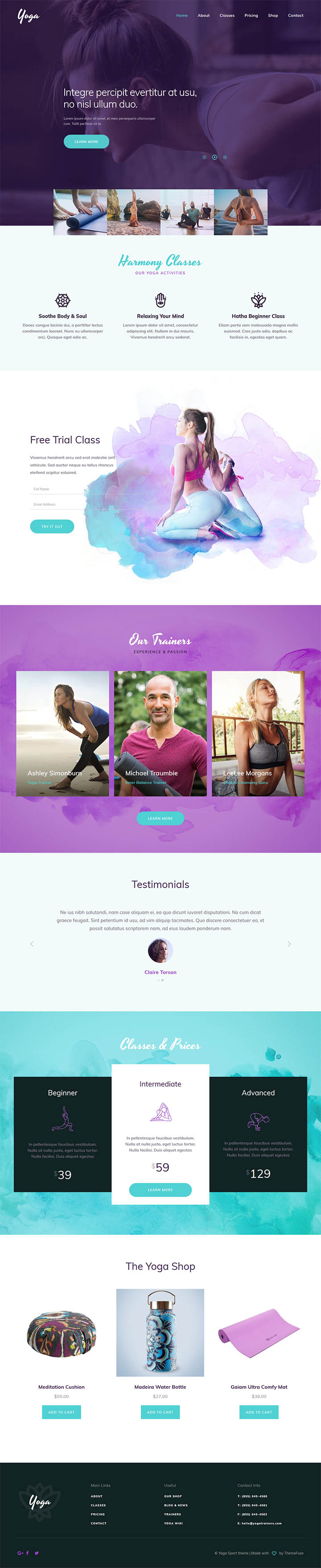 WordPress шаблон ThemeFuse Yoga