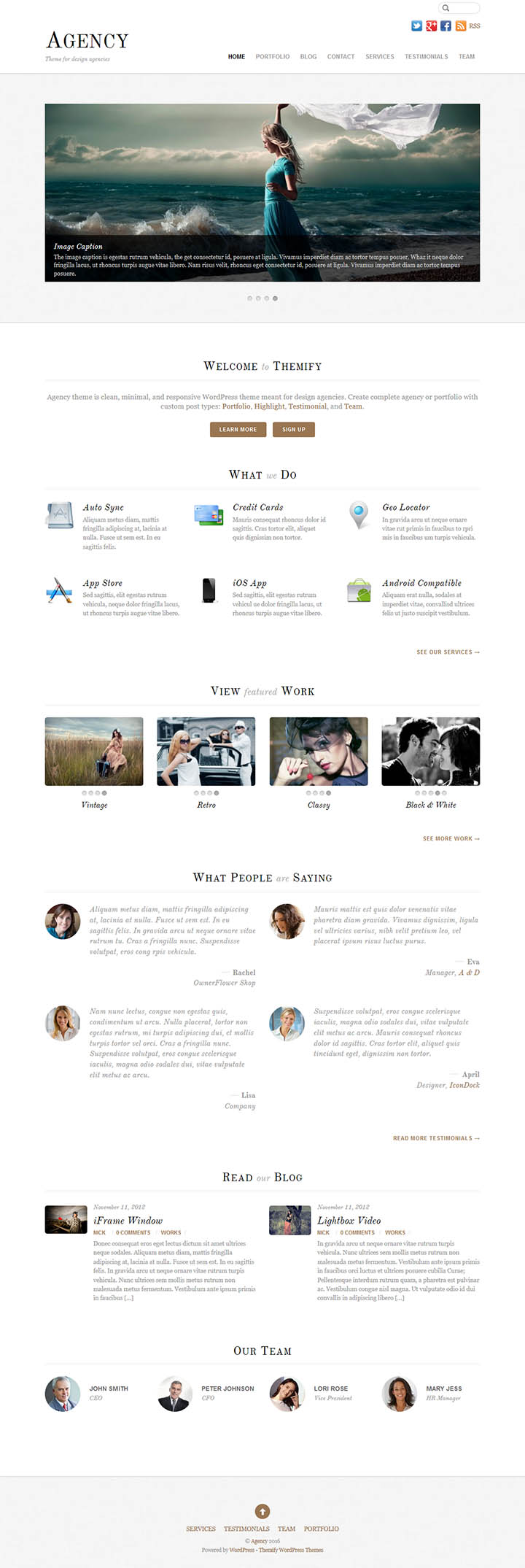 WordPress шаблон Themify Agency