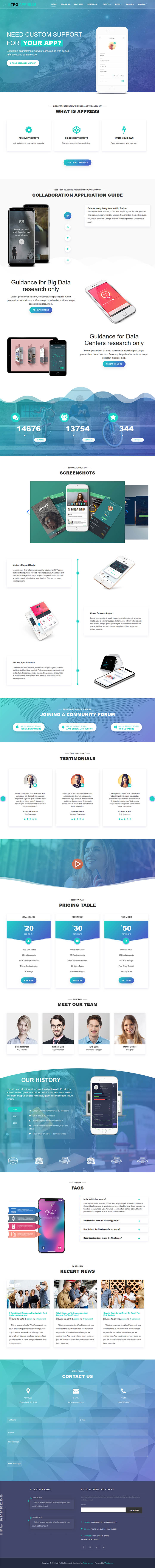 WordPress шаблон TPG Appress