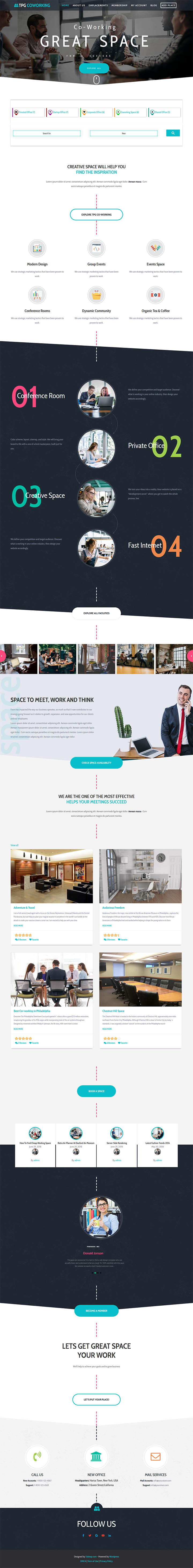 WordPress шаблон TPG CoWorking