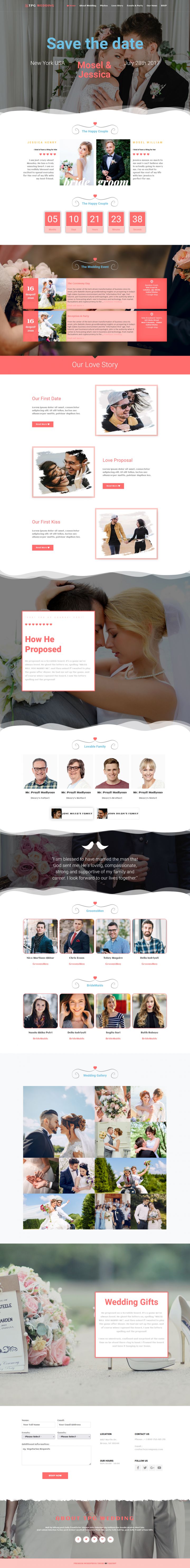 WordPress шаблон TPG Wedding