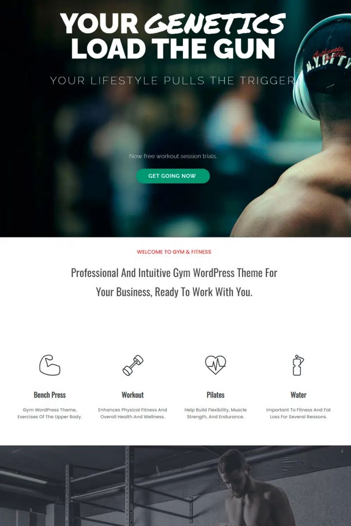 WordPress шаблон Visualmodo Gym