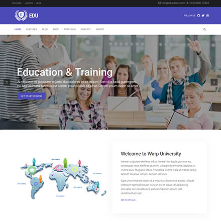 WarpTheme Education Pro